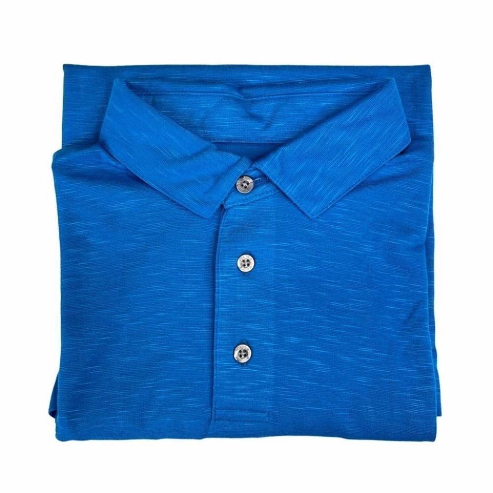 PGA Tour Stretch Blue Sea Star Men’s Golf Polo - Picture 9 of 9